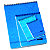 ENRI Bloc con tapa, 16º, cuadriculado, 80 hojas, cubierta cartón, azul - 2