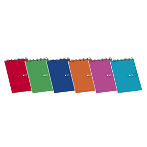 ENRI Bloc con tapa, 8º, cuadriculado, 80 hojas, cubierta cartón plastificado, colores surtidos ENRI Bloc con tapa, 8º, cuadriculado, 80 hojas, cubierta cartón plastificado, colores surtidos