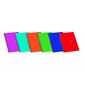 ENRI Cuaderno, 12º, cuadriculado, 80 hojas, cubierta blanda cartón, colores surtidos ENRI Cuaderno, 12º, cuadriculado, 80 hojas, cubierta blanda cartón, colores surtidos