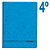 ENRI Cuaderno, 4º, cuadriculado, 80 hojas, cubierta blanda cartón, azul - 1