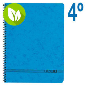 ENRI Cuaderno, 4º, liso, 80 hojas, cubierta blanda cartón, azul