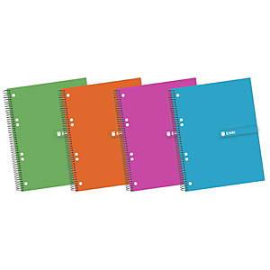 ENRI Cuaderno, A5+, cuadriculado, 140 hojas, cubierta dura cartón, colores surtidos ENRI Cuaderno, A5+, cuadriculado, 140 hojas, cubierta dura cartón, colores surtidos