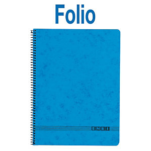 ENRI Cuaderno, Folio, cuadriculado, 80 hojas, cubierta blanda cartón, azul