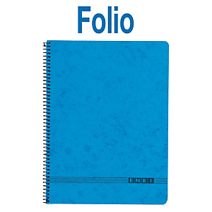 ENRI Cuaderno, Folio, liso, 80 hojas, cubierta blanda cartón, azul ENRI Cuaderno, Folio, liso, 80 hojas, cubierta blanda cartón, azul