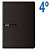 ENRI Status Cuaderno, 4º, cuadriculado, 100 hojas, cubierta dura cartón, negro - 1