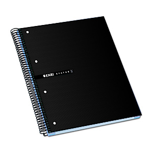 ENRI Status Cuaderno, A4+, cuadriculado, 160 hojas, cubierta extradura cartón, negro ENRI Status Cuaderno, A4+, cuadriculado, 160 hojas, cubierta extradura cartón, negro
