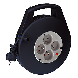Enrouleur de câble électrique 10m, 4 prises, H05VV-F 3G 1,5 mm² Brennenstuhl Enrouleur de câble électrique 10m, 4 prises, H05VV-F 3G 1,5 mm² Brennenstuhl