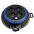 Enrouleur électrique domestique Brennenstuhl, Design-Box 4 prises, câble 3m H05VV-F 3G1,0, coloris bleu / noir - 1