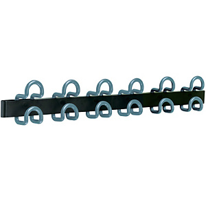 Ensemble 6 bi-patères, coloris bleu gris Ensemble 6 bi-patères, coloris bleu gris