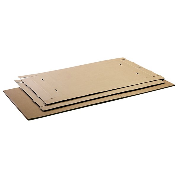 Ensemble caisse carton modulable brun (fond + ceinture + coiffe) 77,5x60x60 cm - 4