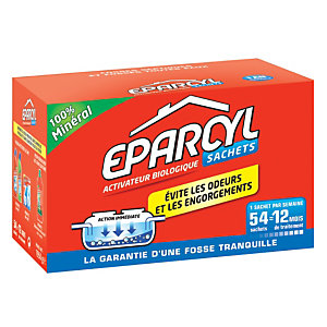 Entretien des fosses septiques Eparcyl, boîte de 54 doses