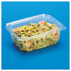 Envase plástico con tapa bisagra Envase plástico con tapa bisagra