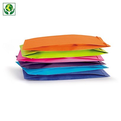Envelope papel kraft para presente cores vivas - 1