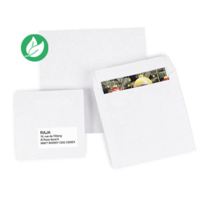 Enveloppe blanche 165 x 165 mm 120g sans fenêtre - autocollante bande protectrice - Lot de 250 Enveloppe blanche 165 x 165 mm 120g sans fenêtre - autocollante bande protectrice - Lot de 250