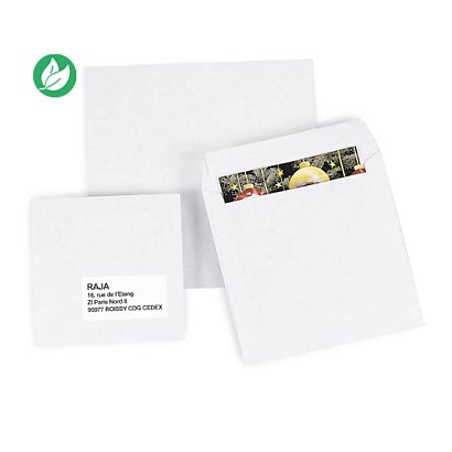 Enveloppes - Blanc (Blanc d'hiver)~165 x 165 mm, 120 g/qm Offset
