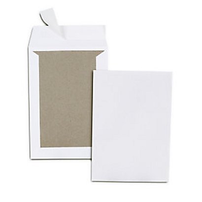 Enveloppe blanche B5 176 x 250 mm 120g dos kraft sans fenêtre fermeture auto-adhésive - Boîte de 100