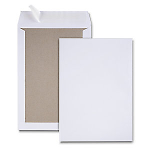 Enveloppe blanche C4 229 x 324 mm 120g sans fenêtre dos kraft fermeture auto-adhésive - Boîte de 100 Enveloppe blanche C4 229 x 324 mm 120g sans fenêtre dos kraft fermeture auto-adhésive - Boîte de 100