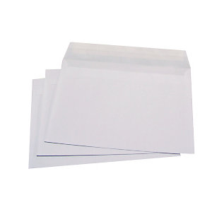 Enveloppe blanche C5 162 x 229 mm 80g sans fenêtre - autocollante bande protectrice - Lot de 500