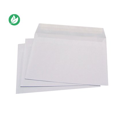Enveloppe blanche C5 162 x 229 mm 80g sans fenêtre - autocollante bande protectrice - Lot de 500