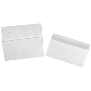 Enveloppe blanche DL 110 x 220 mm 80g sans fenêtre - bande autoadhésive