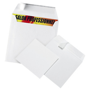 Enveloppe carrée blanche pour CD et DVD avec fenêtre Enveloppe carrée blanche pour CD et DVD avec fenêtre
