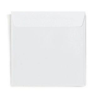 Enveloppe carrée blanche papier vélin 125 x 125 mm 120g sans fenêtre fermeture auto-adhésive - Boîte de 250