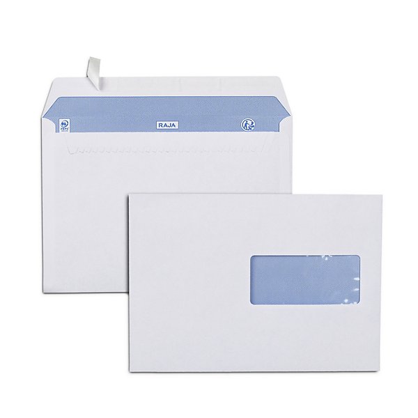 Enveloppe commerciale blanche qualité 100 g/m² RAJA - 3