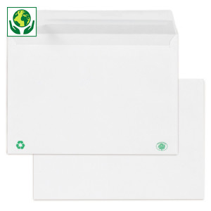 Enveloppe commerciale blanche recyclée autocollante avec/sans fenêtre 80 g/m²