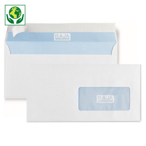 Enveloppe commerciale FSC vélin blanc auto-adhésive avec fenêtre 80 g/m² RAJA