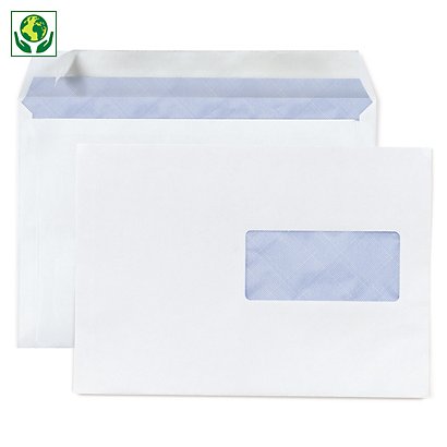 Enveloppe commerciale vélin blanc auto-adhésive avec fenêtre 80g/m² - 1
