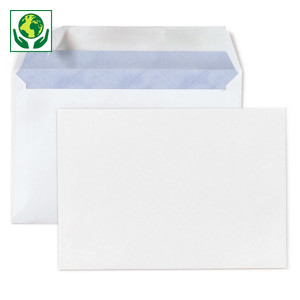 Enveloppe commerciale vélin blanc autocollante avec/sans fenêtre 80 et 90 g/m²