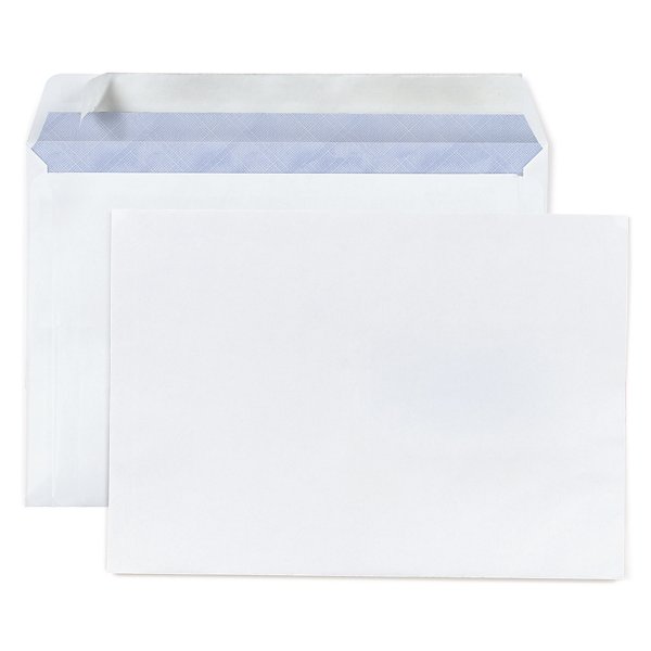 Enveloppe commerciale vélin blanc autocollante sans fenêtre 80 g/m² C5- 162x229 mm - 2