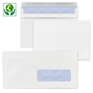 Enveloppe commerciale vélin extra-blanc mécanisable patte gommée avec fenêtre 80 g/m² LA COURONNE