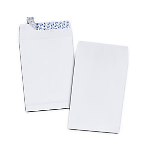 Enveloppe kraft blanche à soufflet 120g format C4 - 229 x 324 mm  - bande autoadhésive (lot de 50)