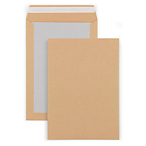 Enveloppe Kraft brun 120g dos carton 450 x 650 mm sans fenêtre fermeture auto-adhésive - Boîte de 50