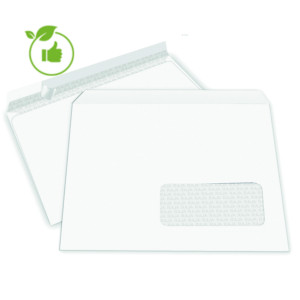 Enveloppes blanches Raja 90 g 110 x 220 cm, sans fenêtre, lot de 500