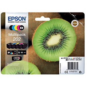 Epson 202 Kiwi Cartouche d'encre originale Claria Premium C13T02E74010 - Pack Noir + Noir Photo + Couleurs Epson 202 Kiwi Cartouche d'encre originale Claria Premium C13T02E74010 - Pack Noir + Noir Photo + Couleurs
