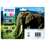 Epson 24XL, C13T24384011, Cartucho de Tinta, Claria Photo HD Ink, Elefante, Negro, Cian, Magenta, Amarillo, Cian claro, Magenta claro, Alta Capacidad Epson 24XL, C13T24384011, Cartucho de Tinta, Claria Photo HD Ink, Elefante, Negro, Cian, Magenta, Amarillo, Cian claro, Magenta claro, Alta Capacidad