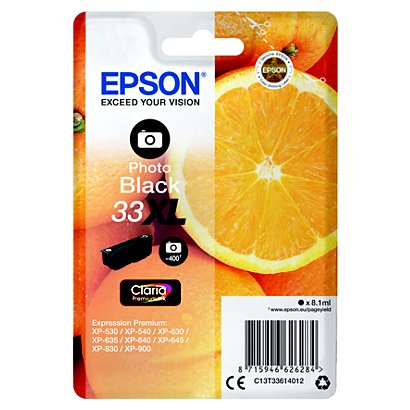 Epson 33XL, C13T33614012, Cartucho de Tinta, Claria Premium, Naranja, Negro Photo, Alta Capacidad - 1