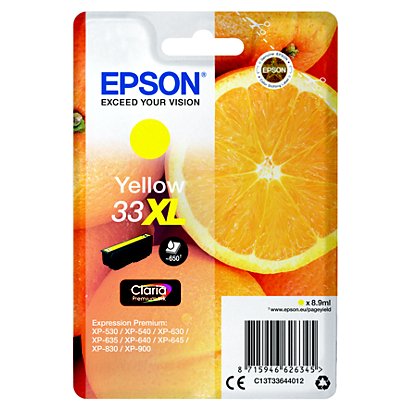 Epson 33XL, C13T33644012, Cartucho de Tinta, Claria Premium, Naranja, Amarillo, Alta Capacidad - 1