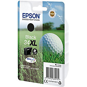 Epson 34 XL 'Golf ball' Cartouche d'encre originale grande capacité (C13T34714010) - Noir Epson 34 XL 'Golf ball' Cartouche d'encre originale grande capacité (C13T34714010) - Noir