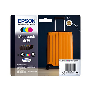 Epson 405 ''Valise'' Cartouche d'encre originale C13T05G64010 - Pack de 4 (Noir, Cyan, Magenta, Jaune) Epson 405 ''Valise'' Cartouche d'encre originale C13T05G64010 - Pack de 4 (Noir, Cyan, Magenta, Jaune)