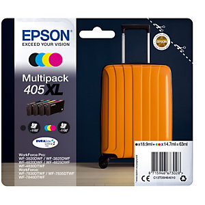 Epson 405 XL Valise Cartouche d'encre originale grande capacité C13T05H64010 - Pack Noir + Couleurs