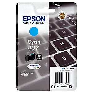 Epson 407 Cartouche d'encre originale (C13T07U240) - Cyan