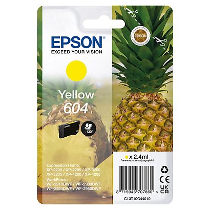 Epson 604 "Ananas" Cartouche d'encre originale C13T10G44010 - Jaune