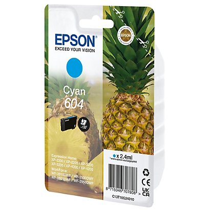 Epson 604, Rendement standard, 2,4 ml, 1 pièce(s), Paquet unique C13T10G24020