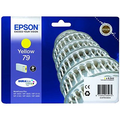 Epson 79, C13T79144010, Cartucho de Tinta, DURABrite Ultra, Torre de Pisa, Amarillo - 1