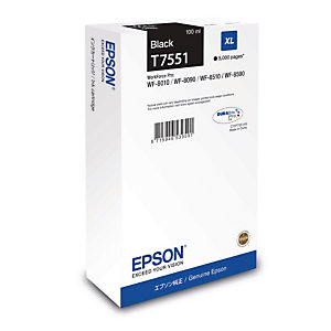 EPSON Cartouche d'encre DURABrite Pro T7551 XL N, C13T755140 (Pack de 1) Grande capacité, Noir