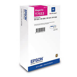 EPSON Cartouche d'encre DURABrite Pro T7553 XL M, C13T755340 (Pack de 1) Grande capacité, Magenta