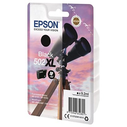EPSON Cartuccia inkjet 502 XL Serie Binocolo, C13T02W14010, Nero, Pacco singolo, Alta capacità